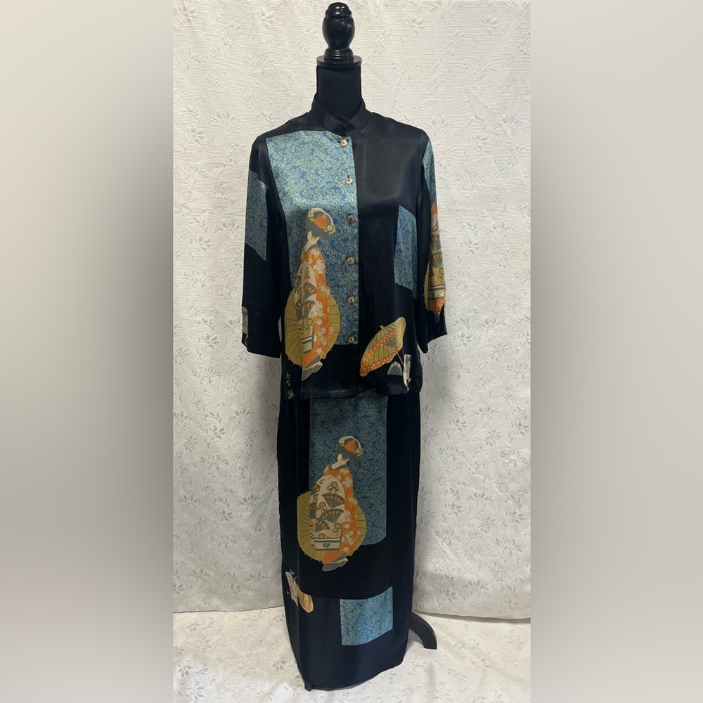 100% Silk M Citron Santa Monica Set